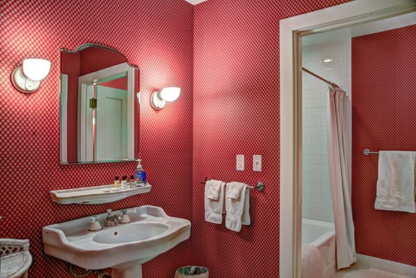 Red bathroom